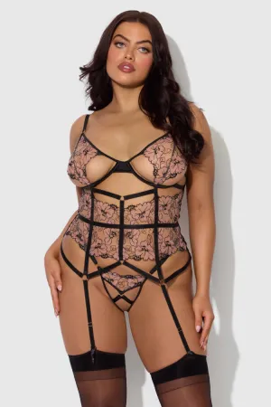 Nova Lace Plus Size Corset Set.