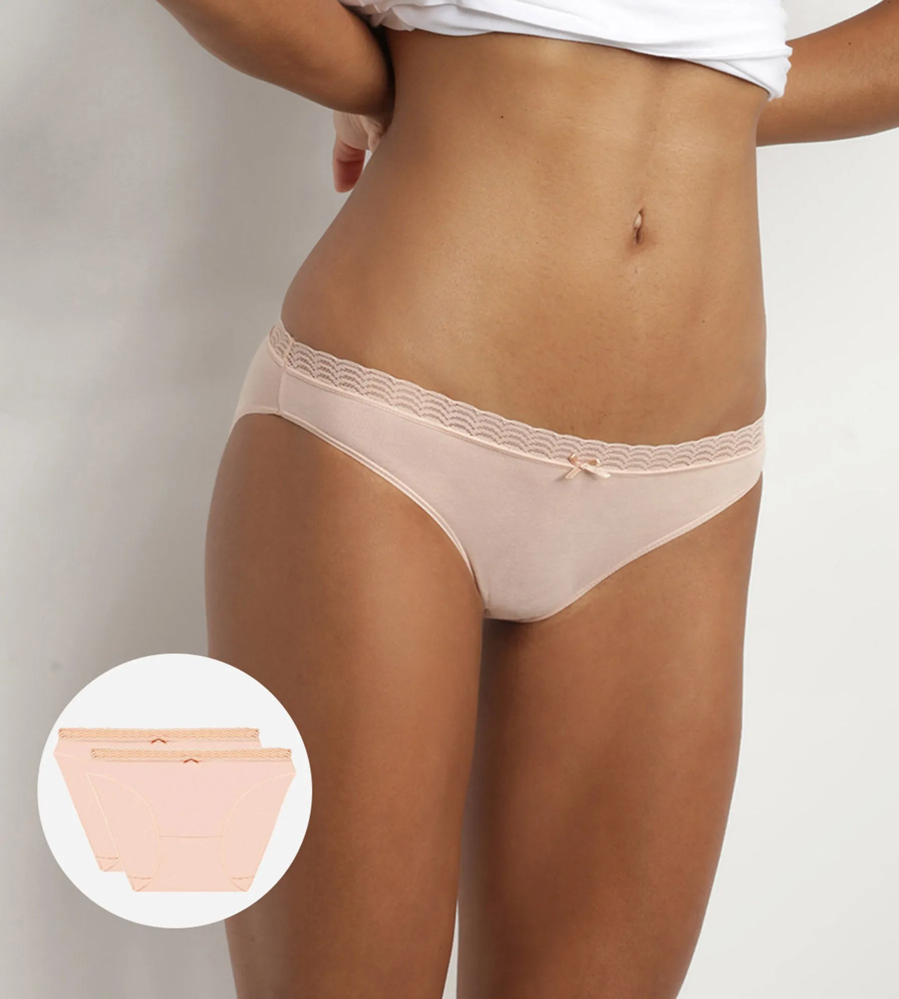 Pack of 2 pink women's panties by DIM Fashion