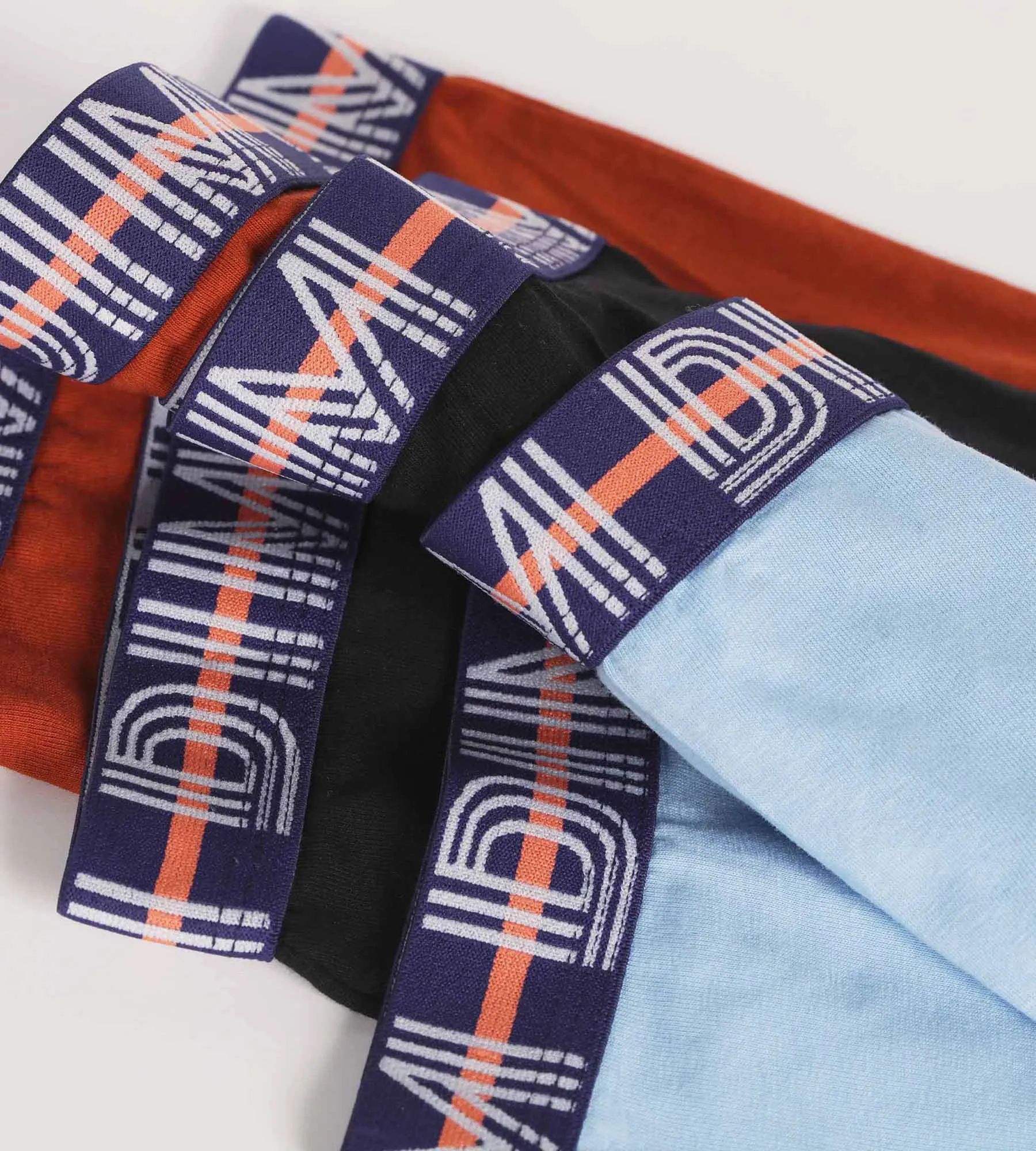 Pack of 3 Blue Red boys' boxer shorts with Dim cotton Stretch graphic waistband