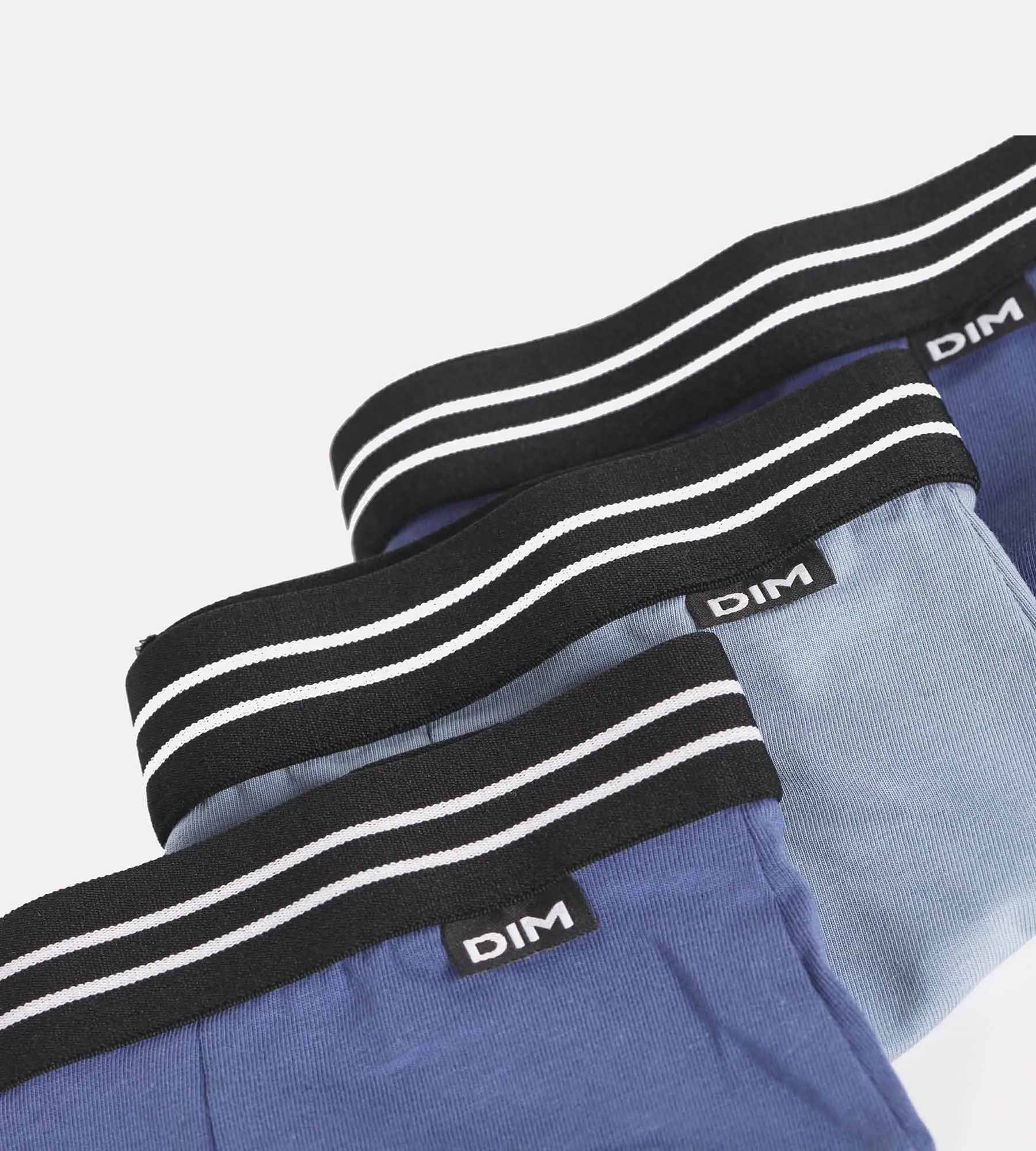Pack of 3 Ecodim blue stretch cotton boxer shorts for boys