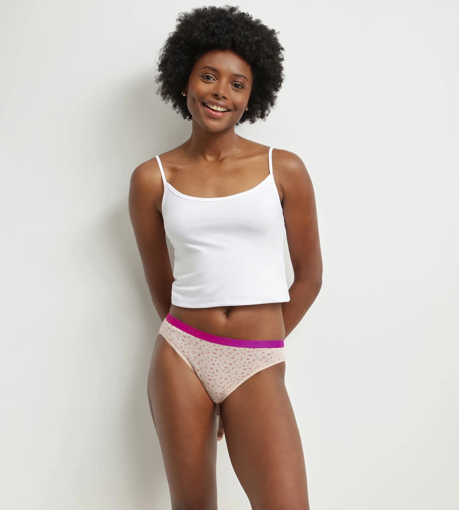 Pack of 3 fluorescent stretch cotton knickers Les Pockets