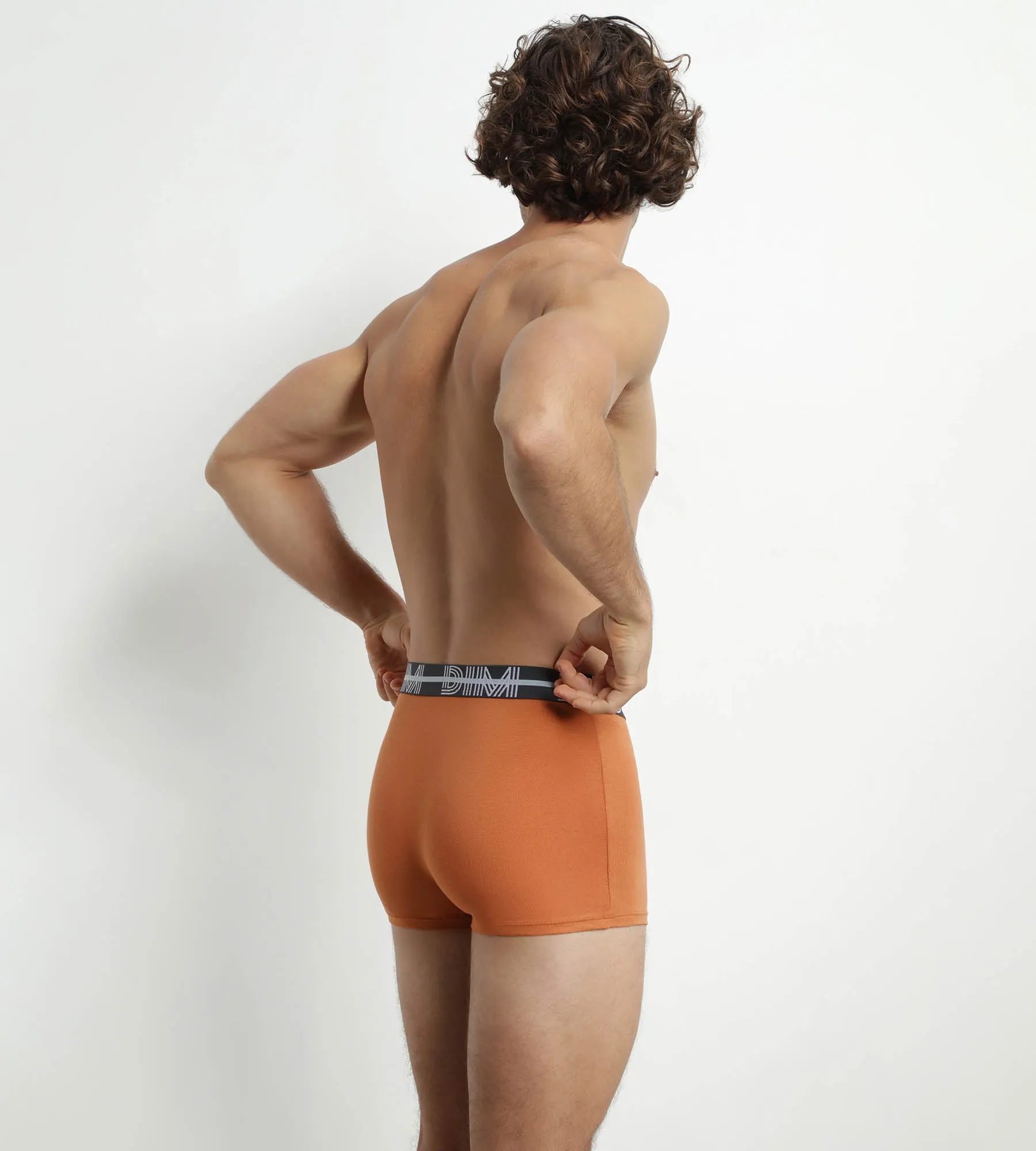Pack of 3 Men's 3D Belted Boxers Grey Blue Orange Dim Powerful