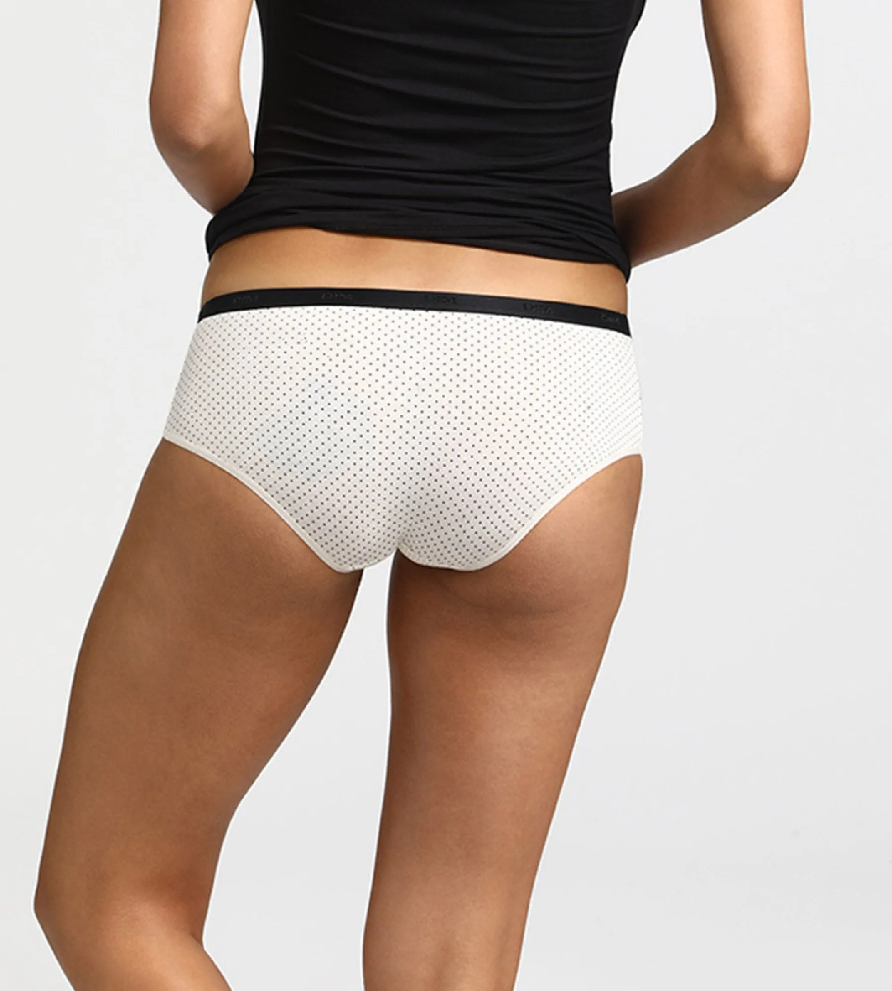 Pack of 3 pairs of Les Pockets cotton boyshorts with black bow