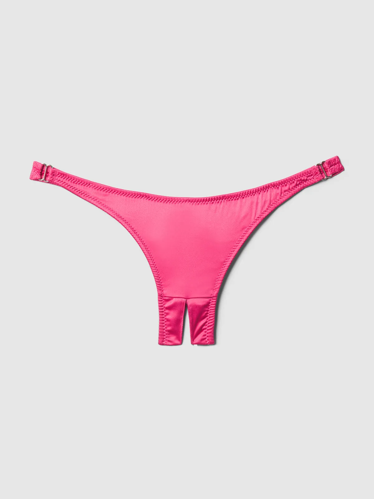 Petra Crotchless Satin Tanga