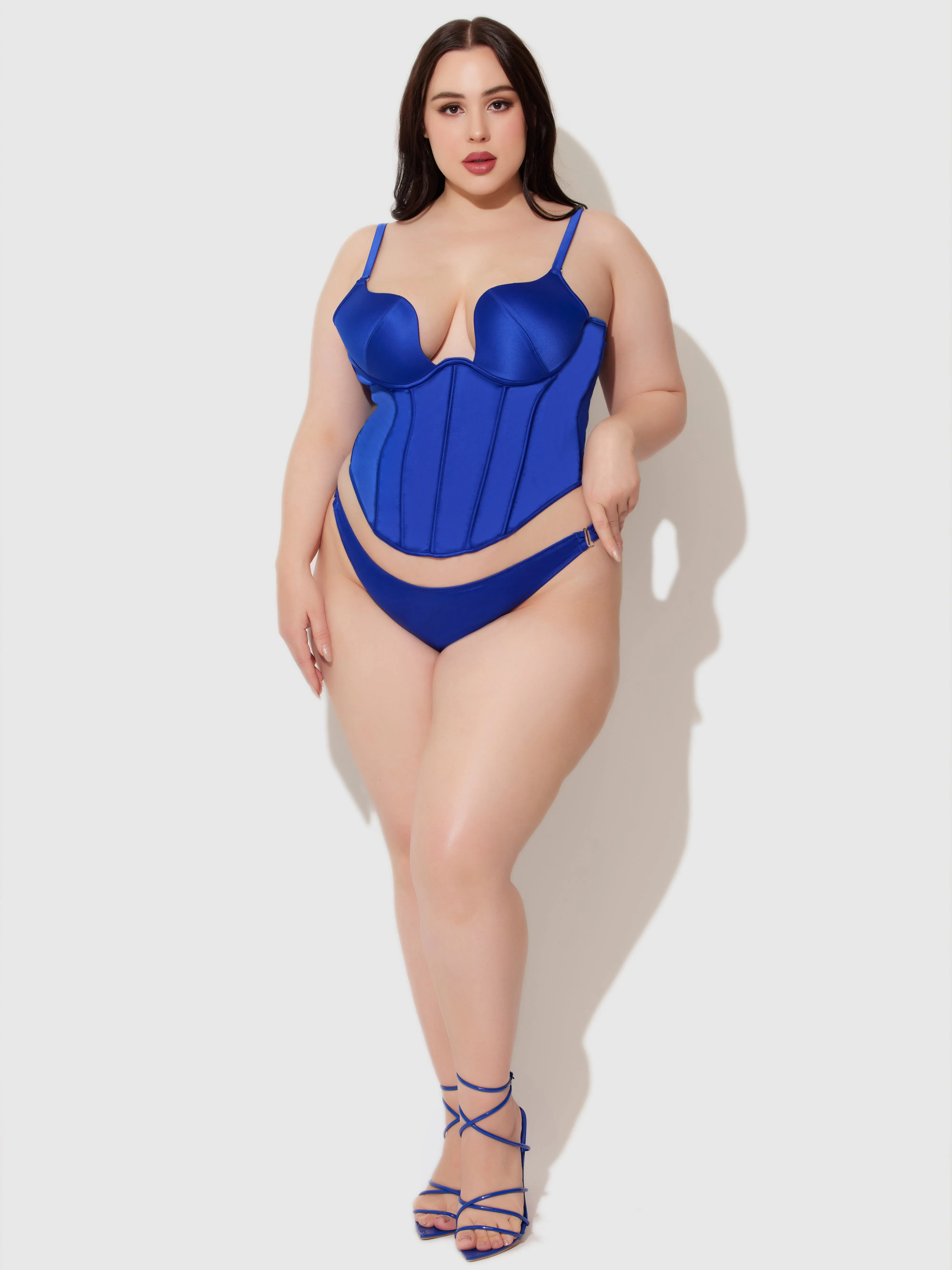 Petra Crotchless Satin Tanga