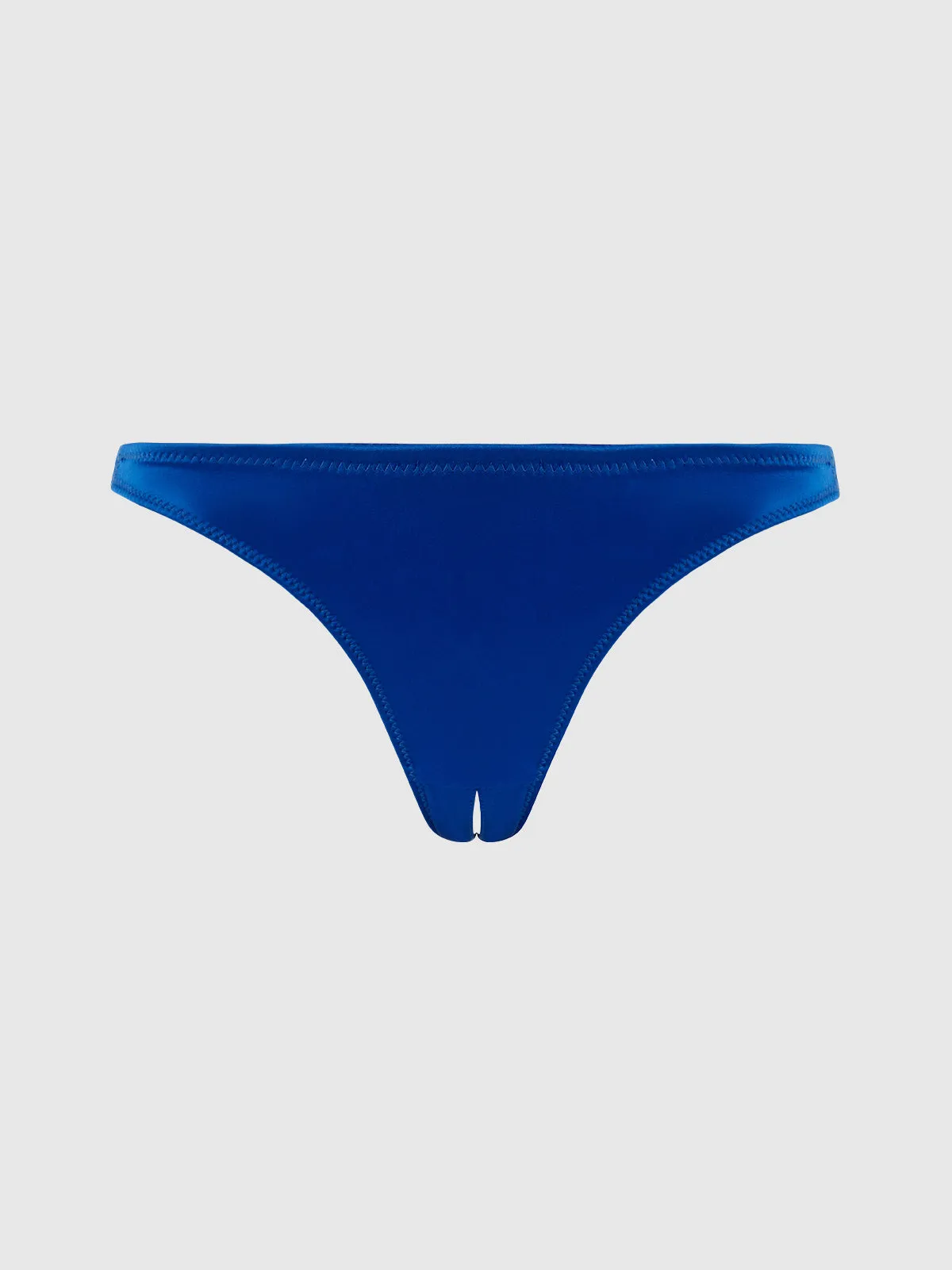 Petra Crotchless Satin Tanga