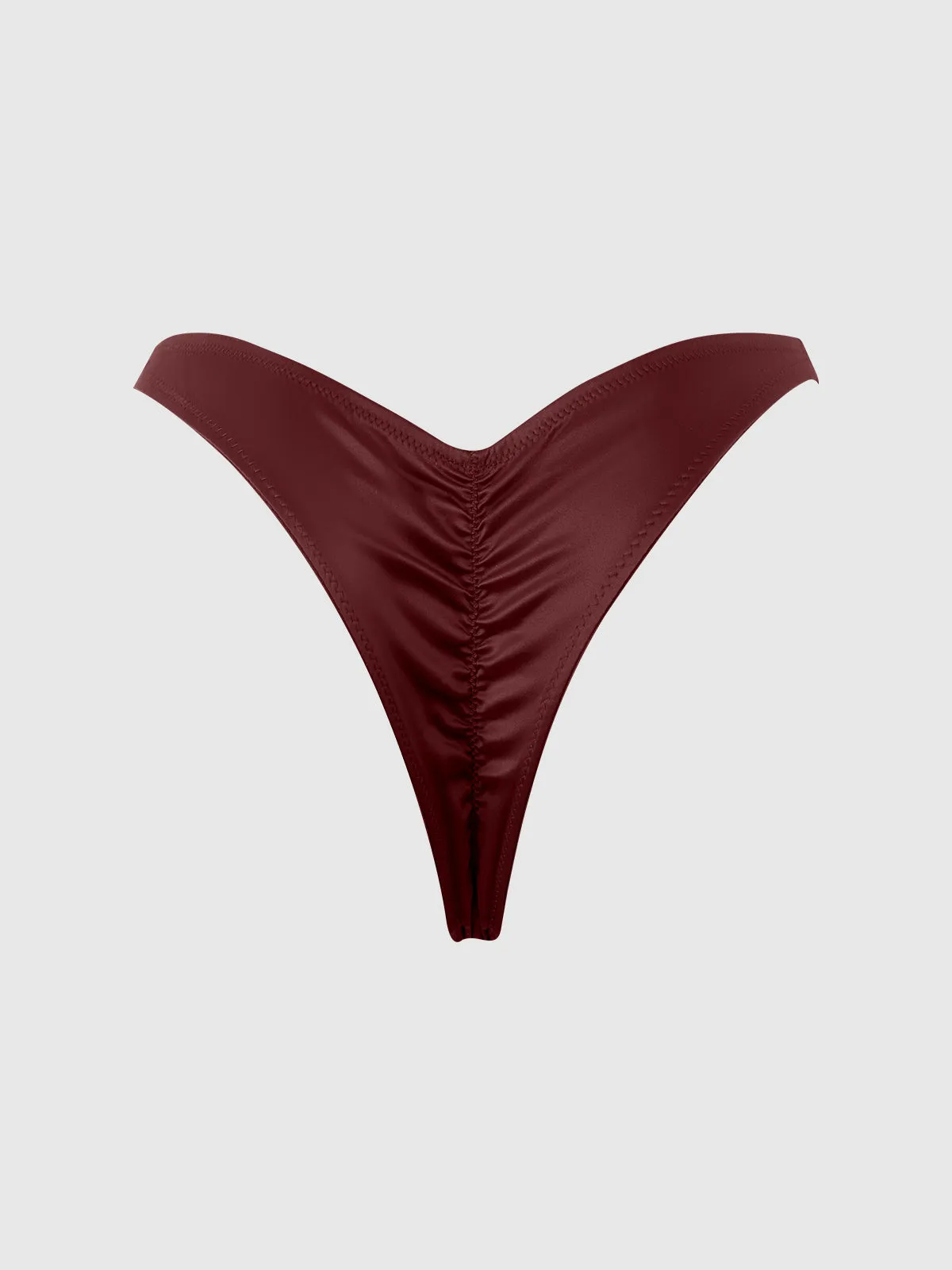 Petra Crotchless Satin Tanga