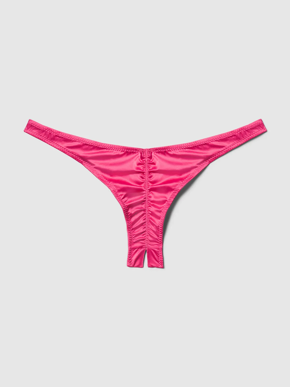 Petra Crotchless Satin Tanga