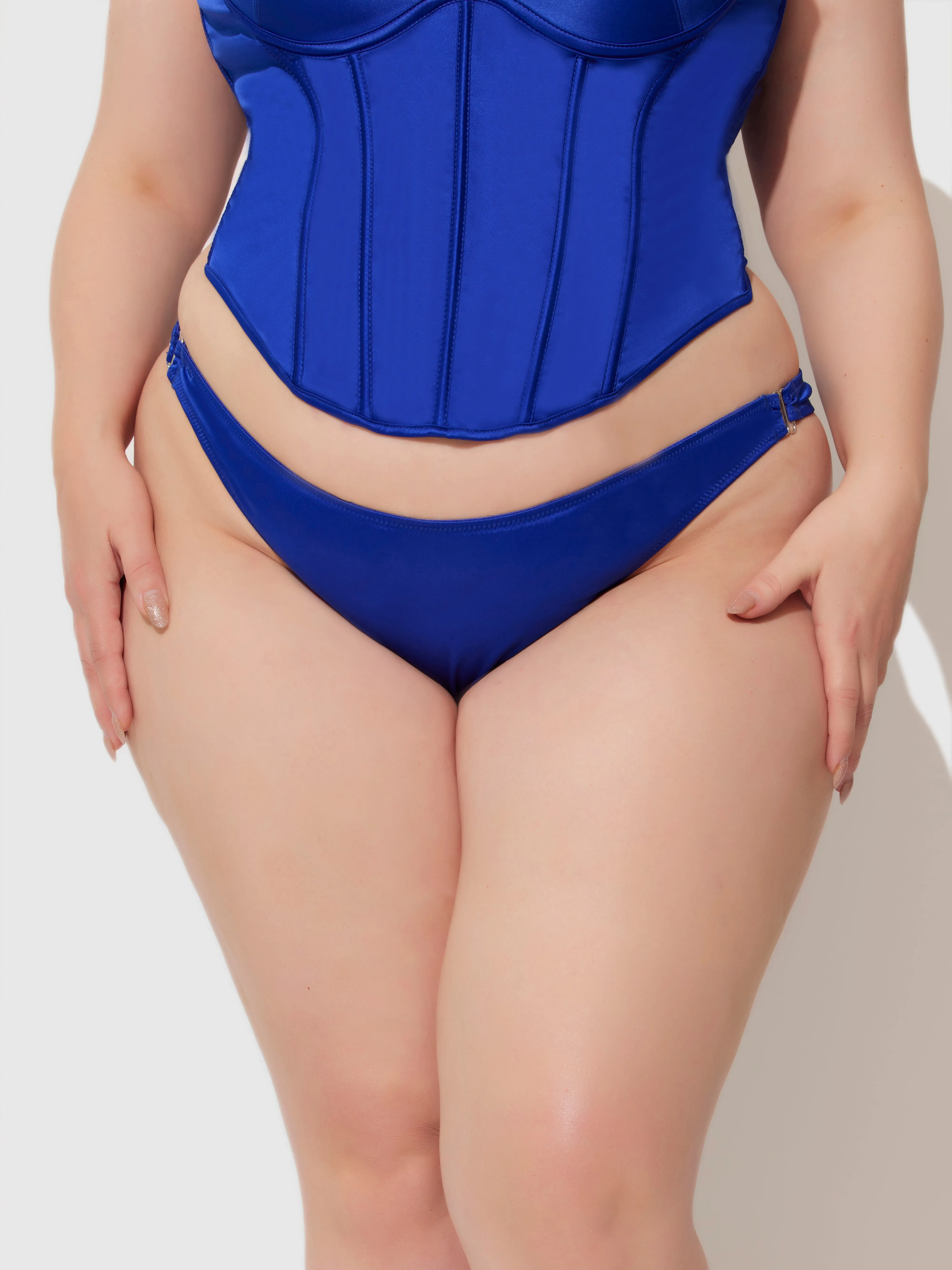Petra Crotchless Satin Tanga