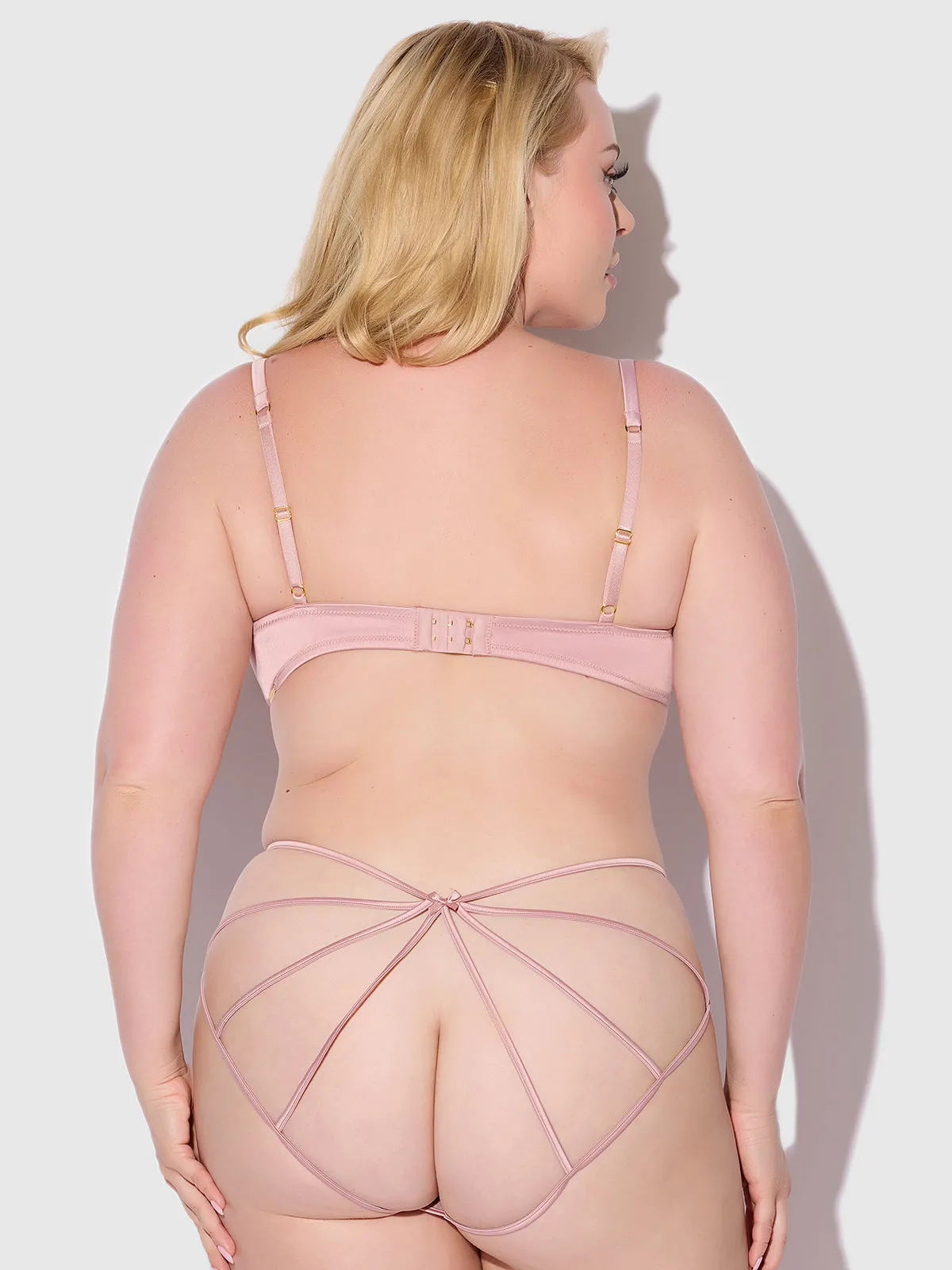 Petra Satin & Mesh Unlined Corset Cup Bra