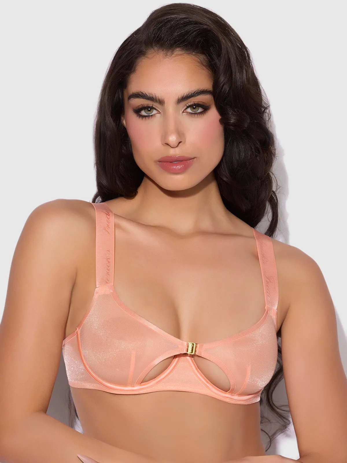 Pia Unlined Cutout Mesh Bra