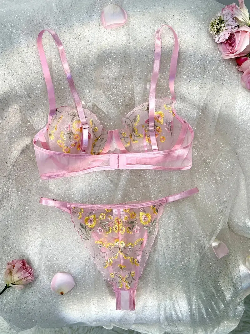 Primrose Whispers Panty & Bra Mesh Set