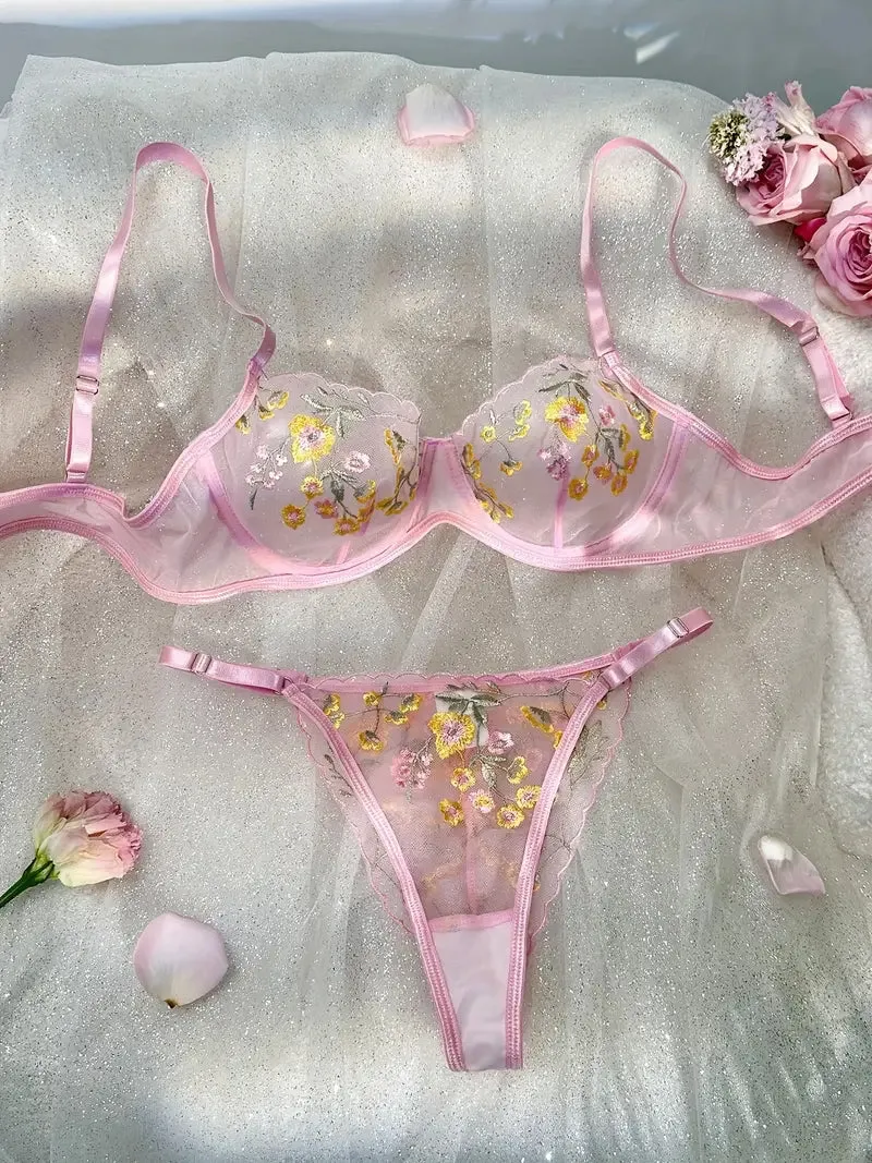 Primrose Whispers Panty & Bra Mesh Set