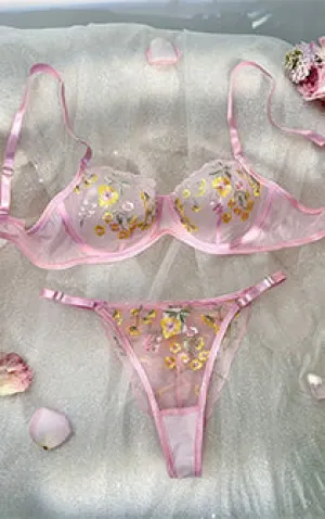 Primrose Whispers Panty & Bra Mesh Set