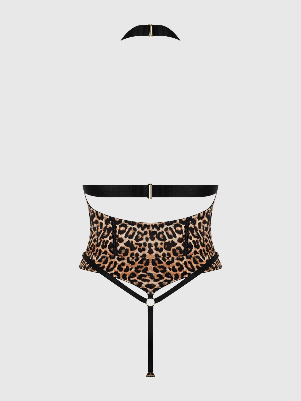 Raven Strappy Crotchless & Backless Teddy