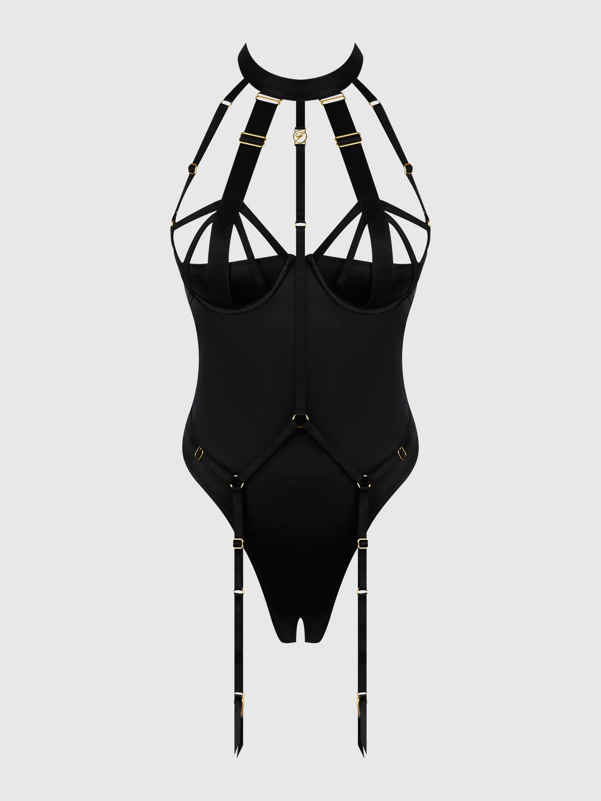 Raven Strappy Crotchless & Backless Teddy