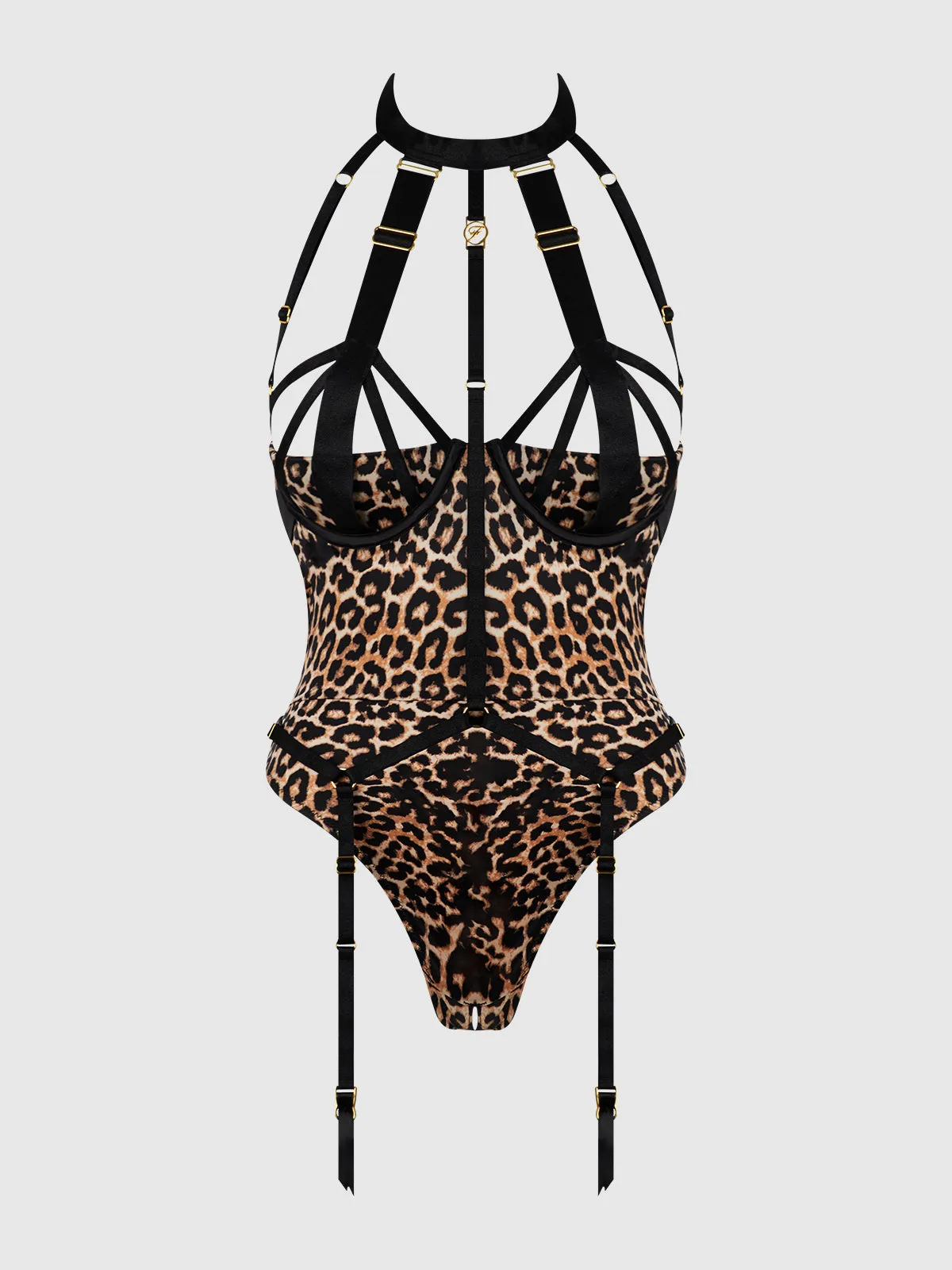 Raven Strappy Crotchless & Backless Teddy