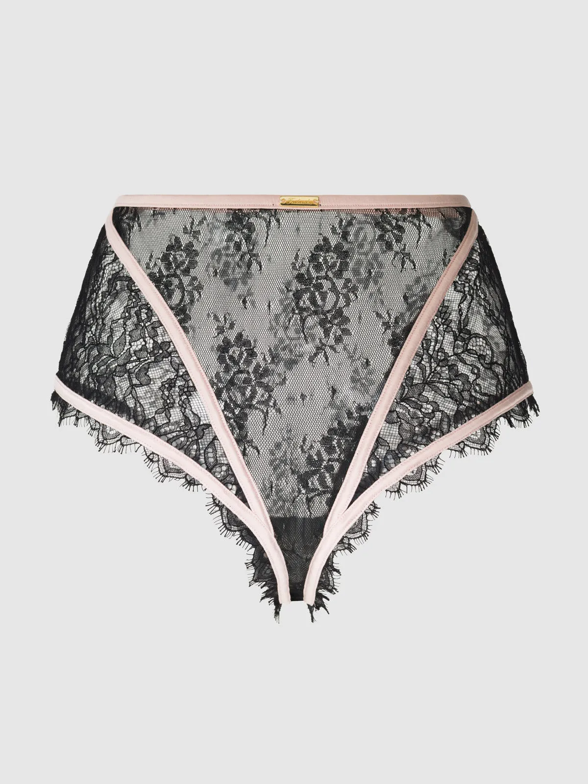 Rosalind Lace & Satin High-Waist Cheeky