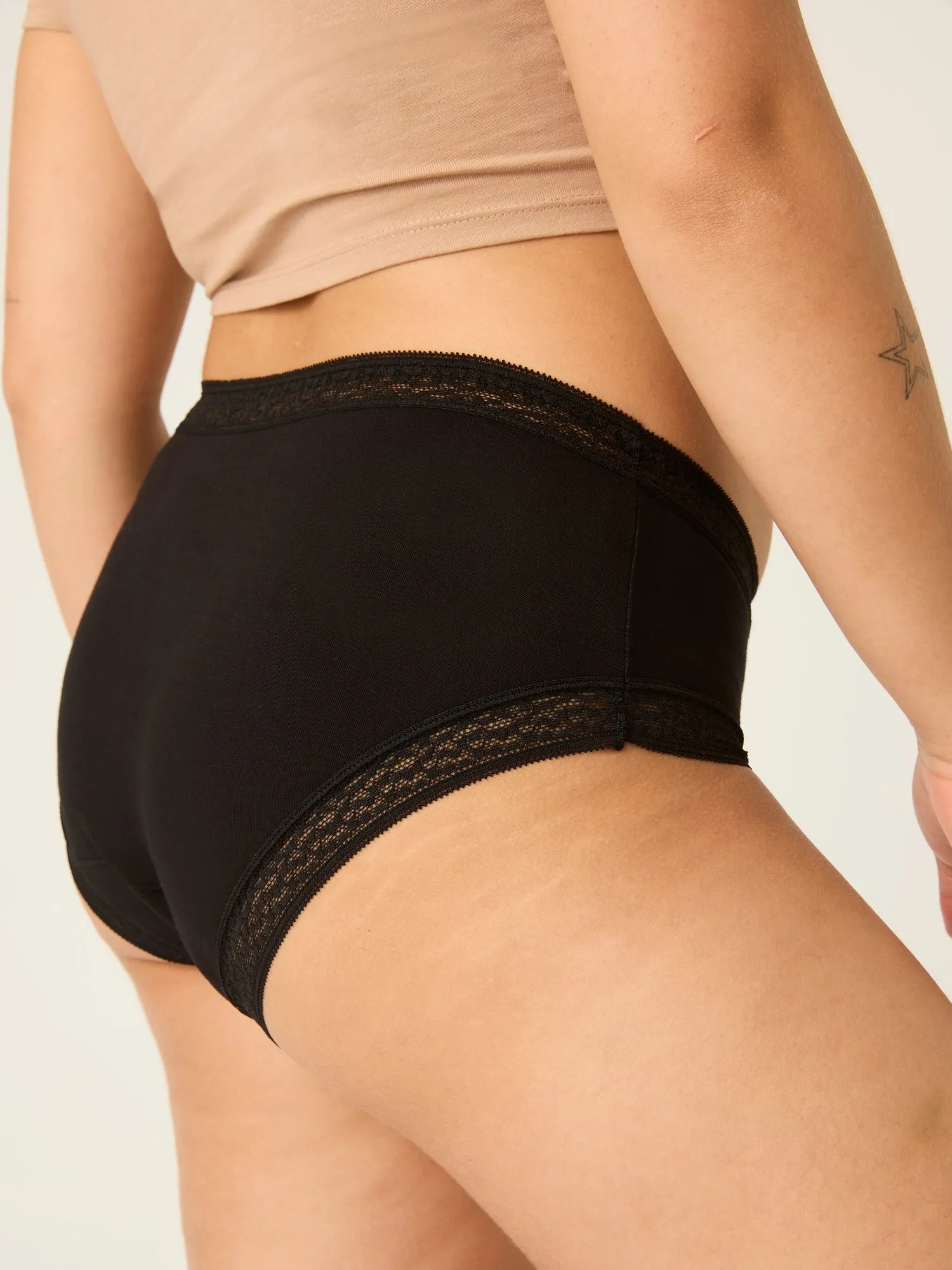 Sensual Boyleg Light Black Lace
