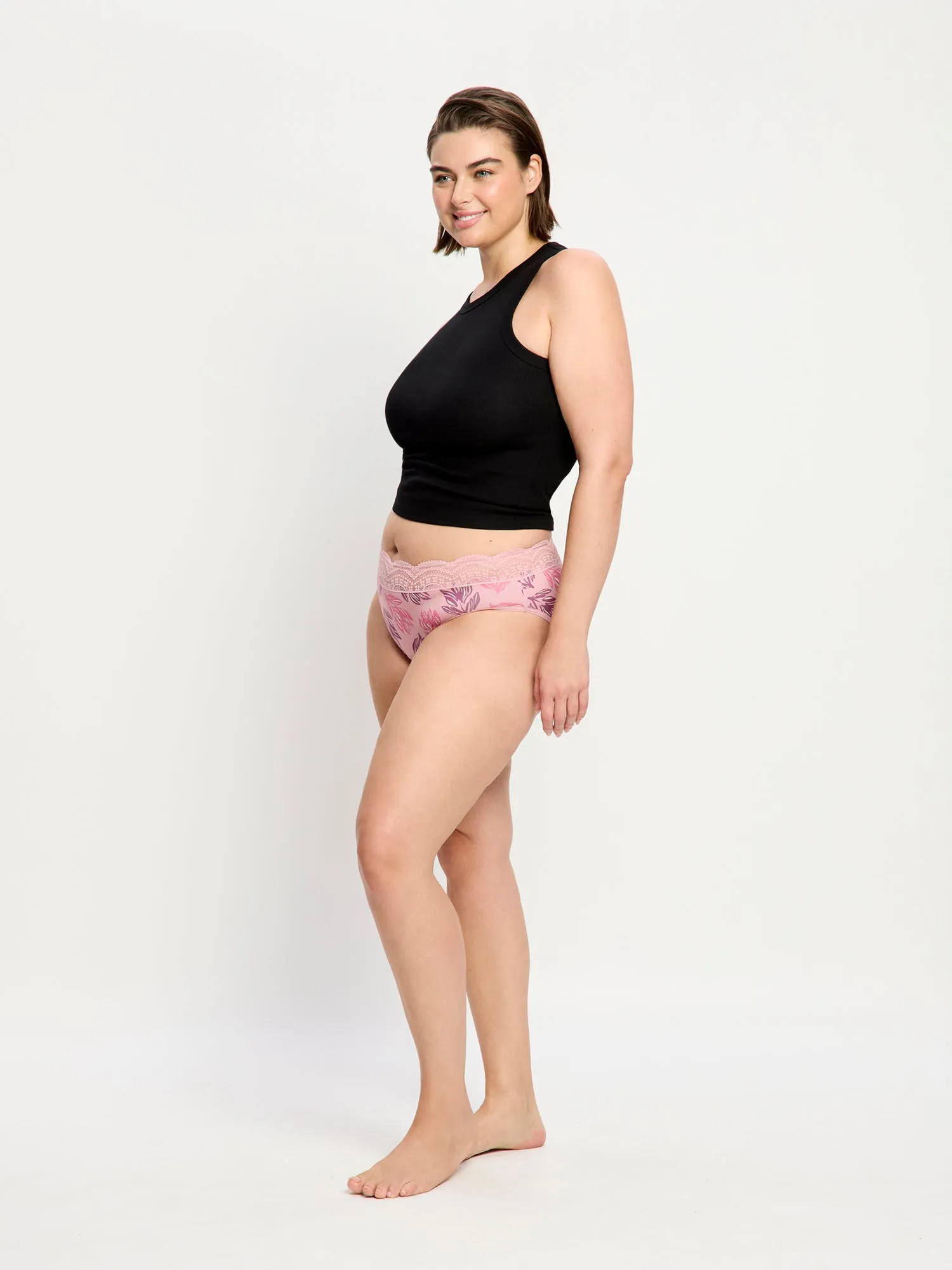 Sensual Hi Waist Bikini Moderate Cassia Pink