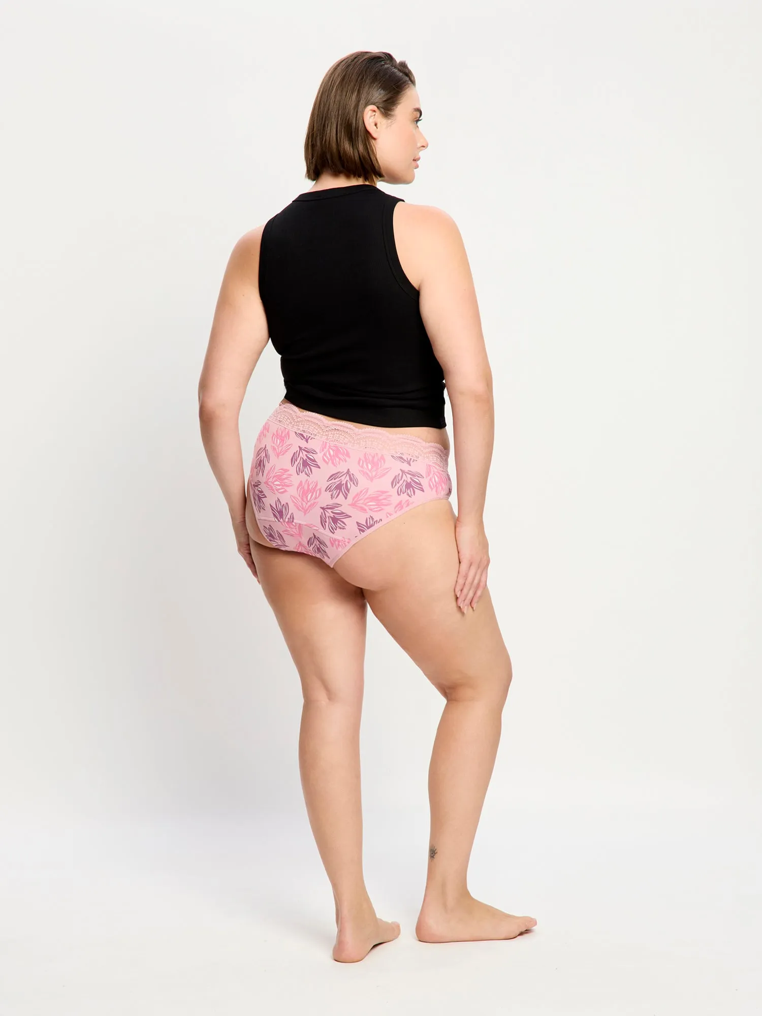 Sensual Hi Waist Bikini Moderate Cassia Pink