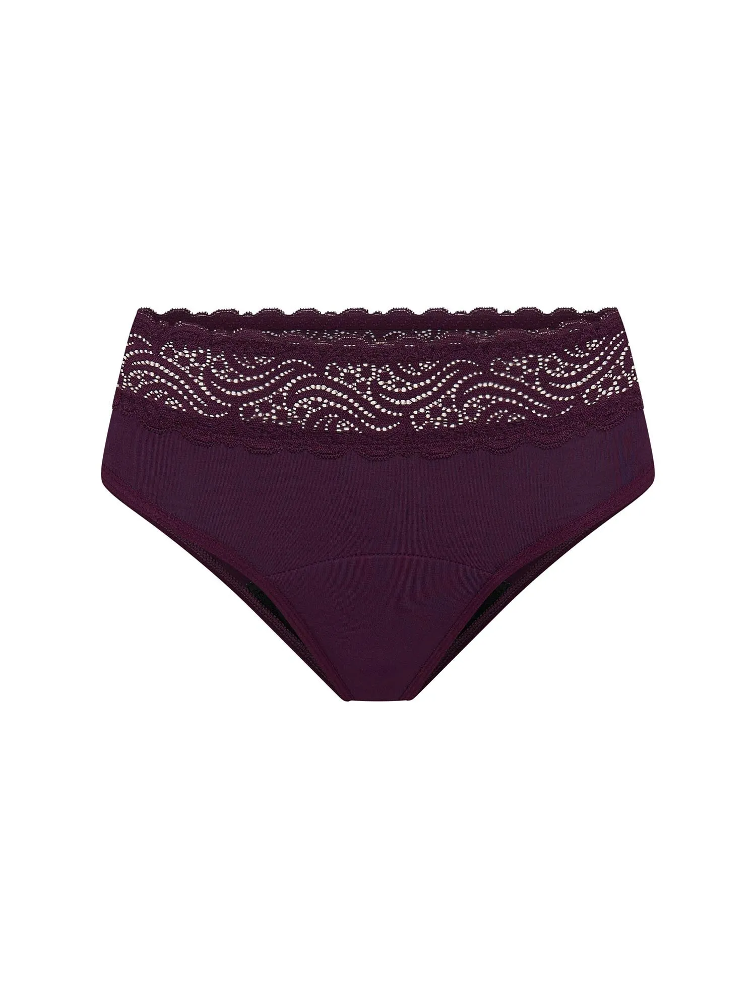 Sensual Hi Waist Bikini Moderate Raisin Purple