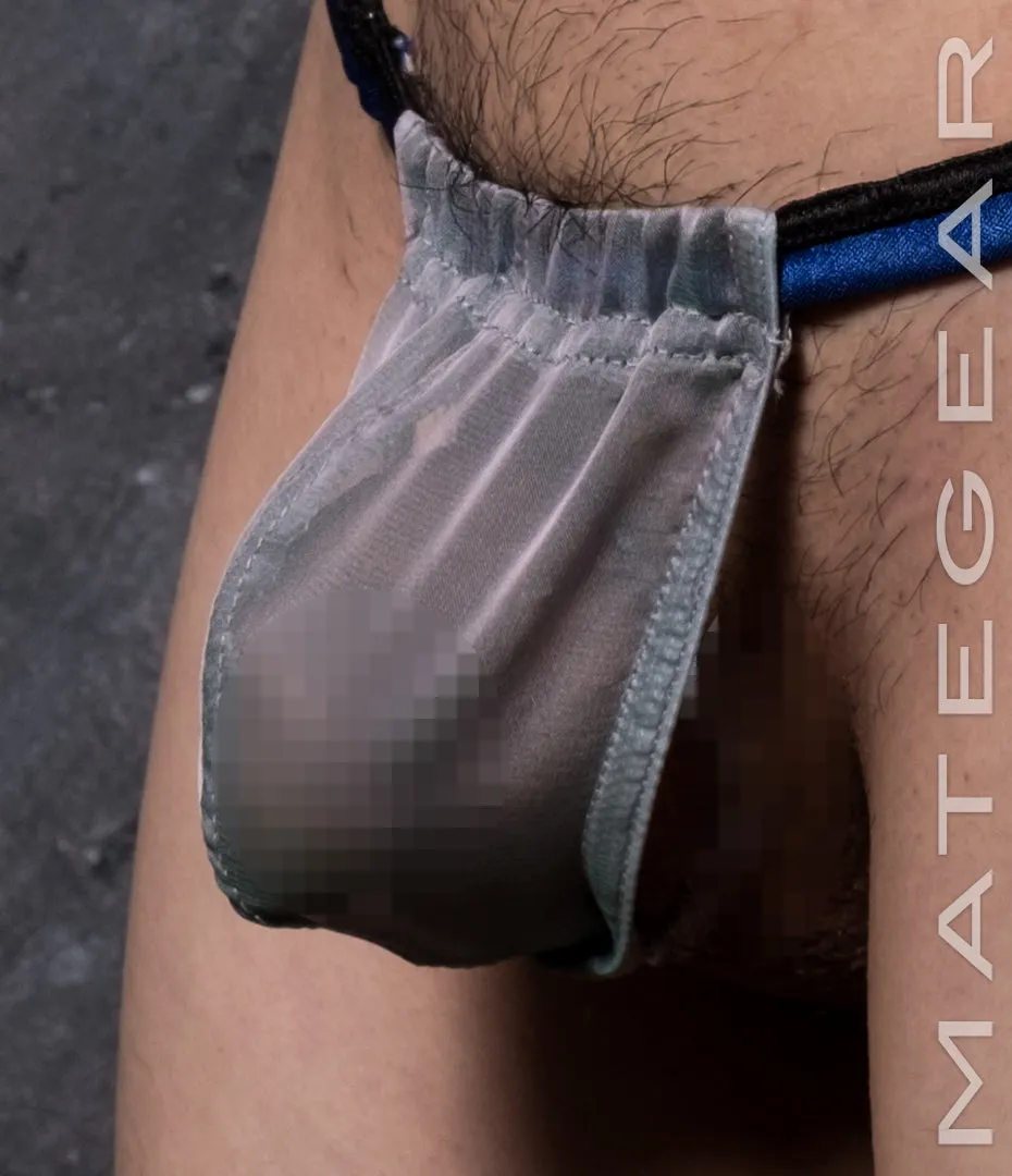 Sexy Mens Swimwear Ultra Slingshot - Ree Shin (Black/Blue Band)