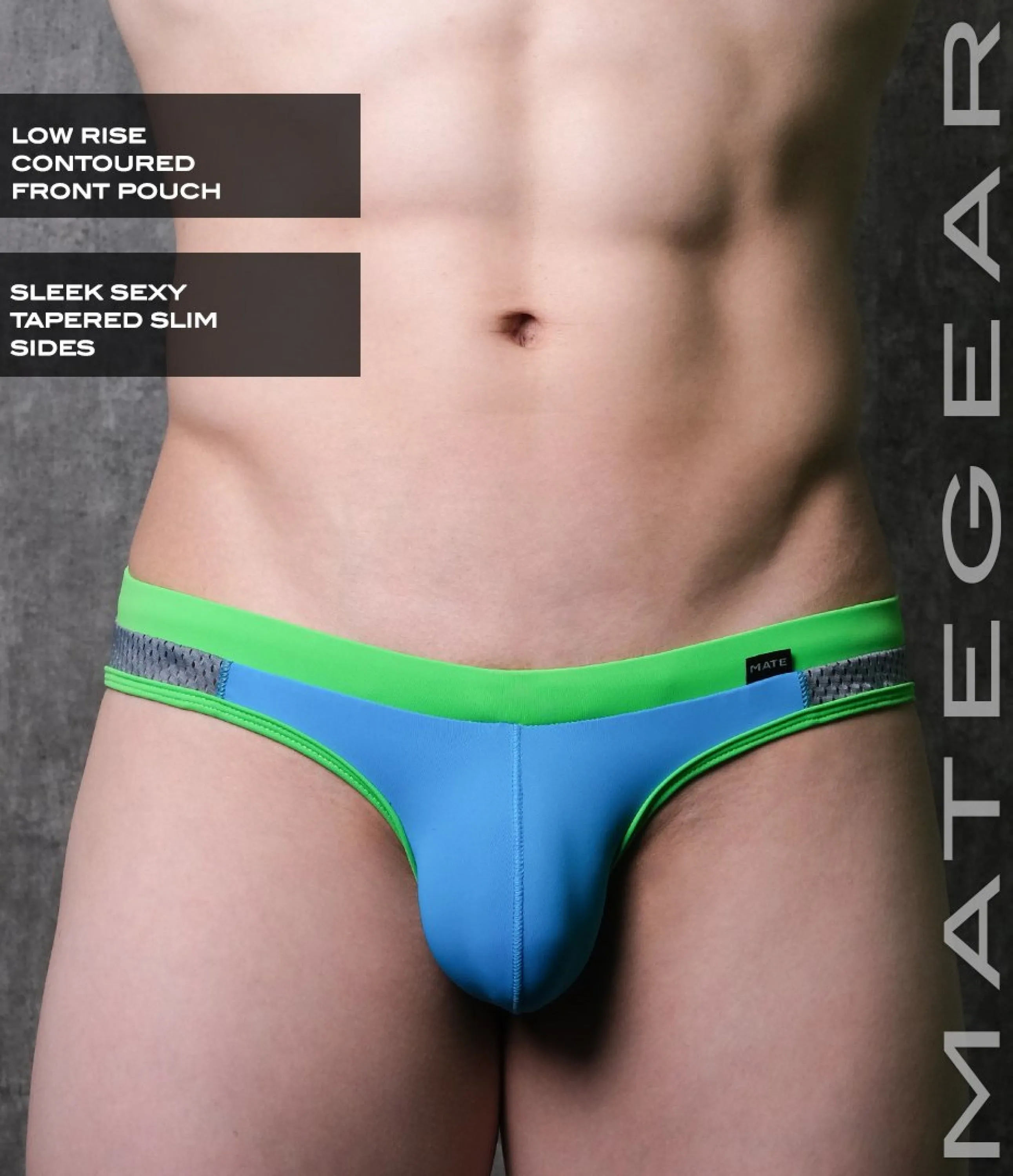 Sexy Mens Swimwear Ultra Swim Pouch Bikini - Da Mi (Low Rise Front / With Drawstring)