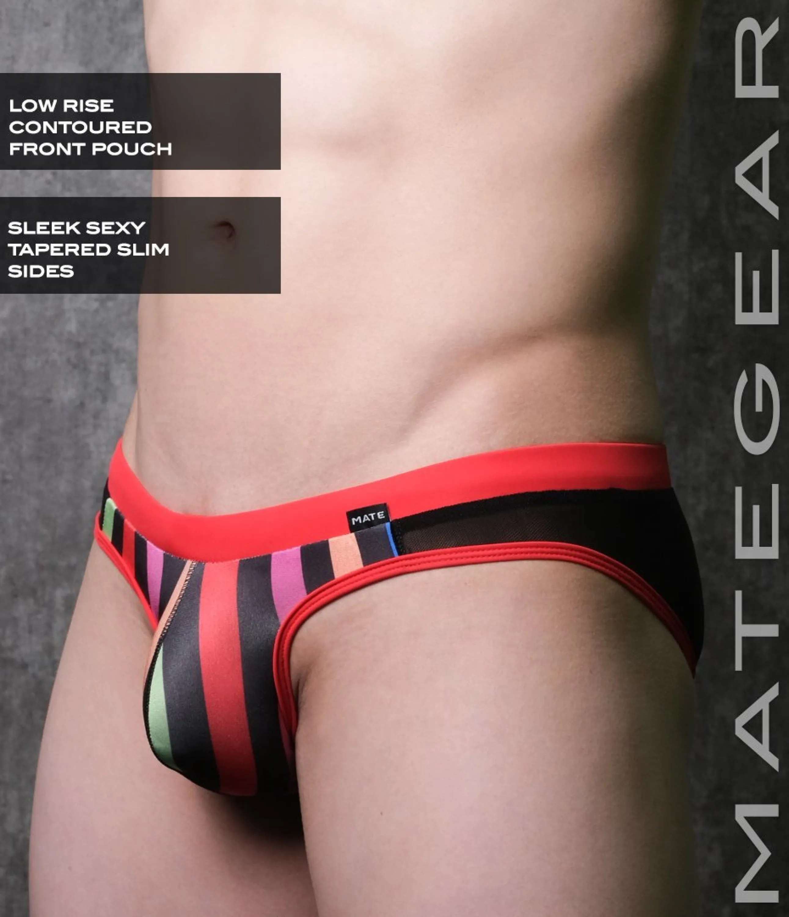 Sexy Mens Swimwear Ultra Swim Pouch Bikini - Da Mi (Low Rise Front / With Drawstring)