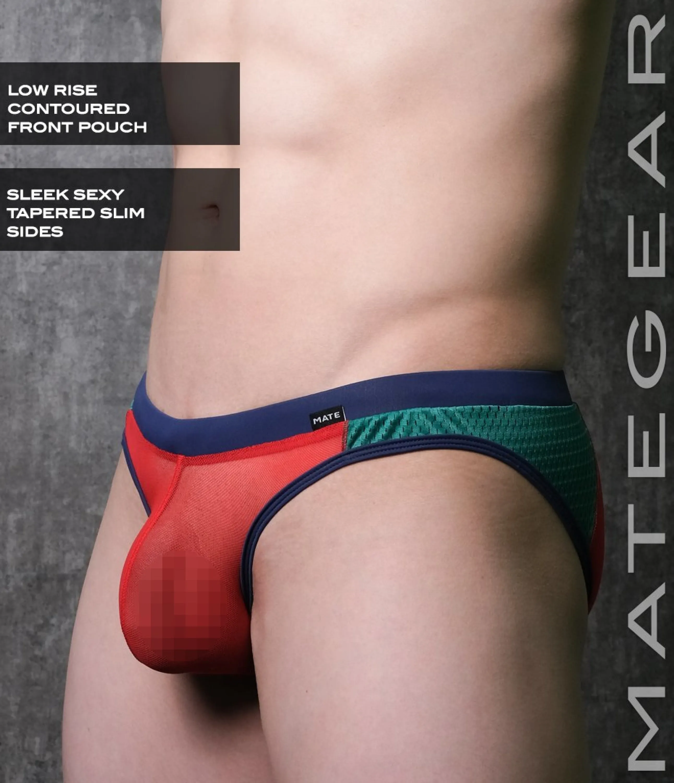 Sexy Mens Swimwear Ultra Swim Pouch Bikini - Da Mi (Low Rise Front / With Drawstring)