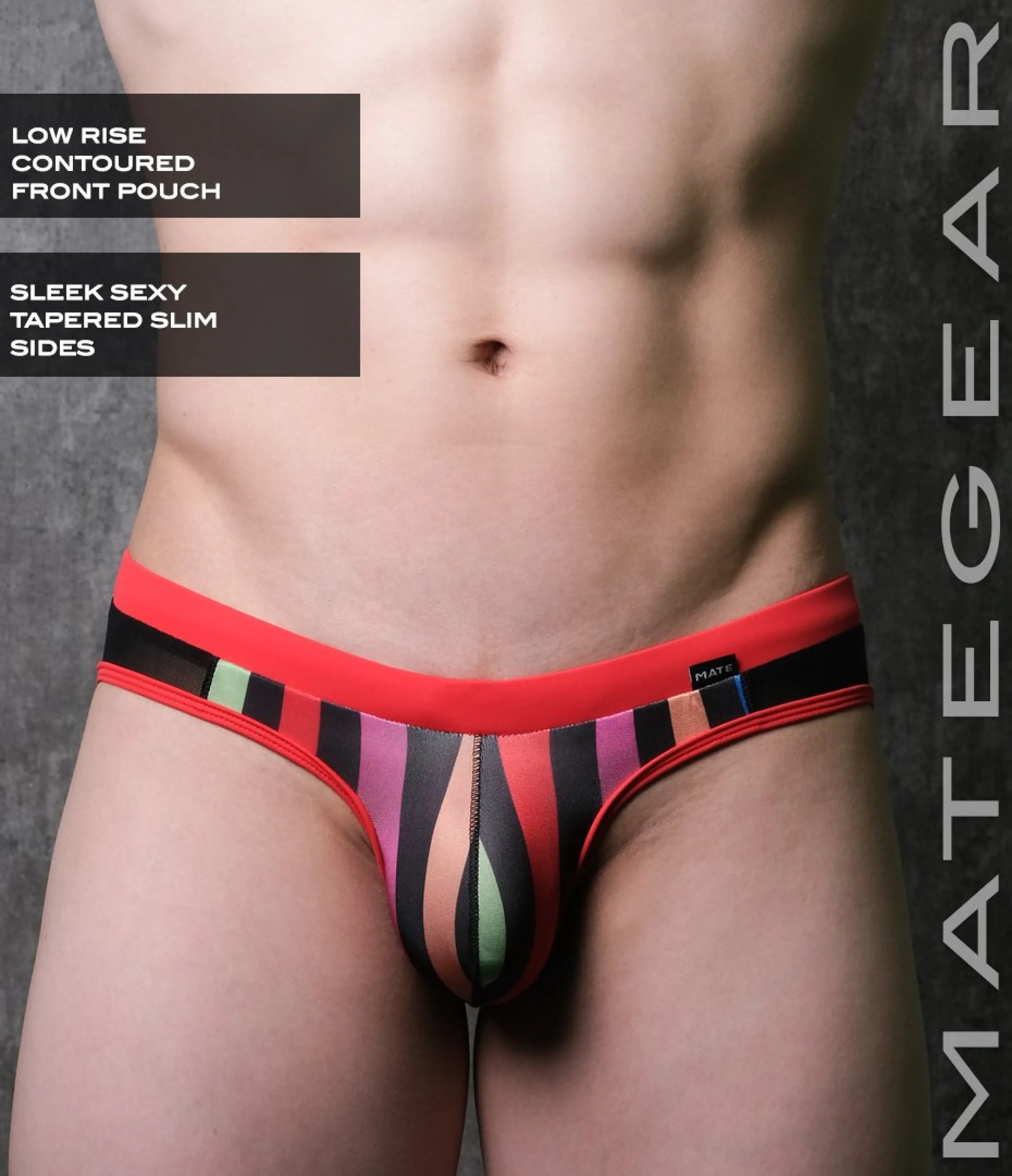 Sexy Mens Swimwear Ultra Swim Pouch Bikini - Da Mi (Low Rise Front / With Drawstring)