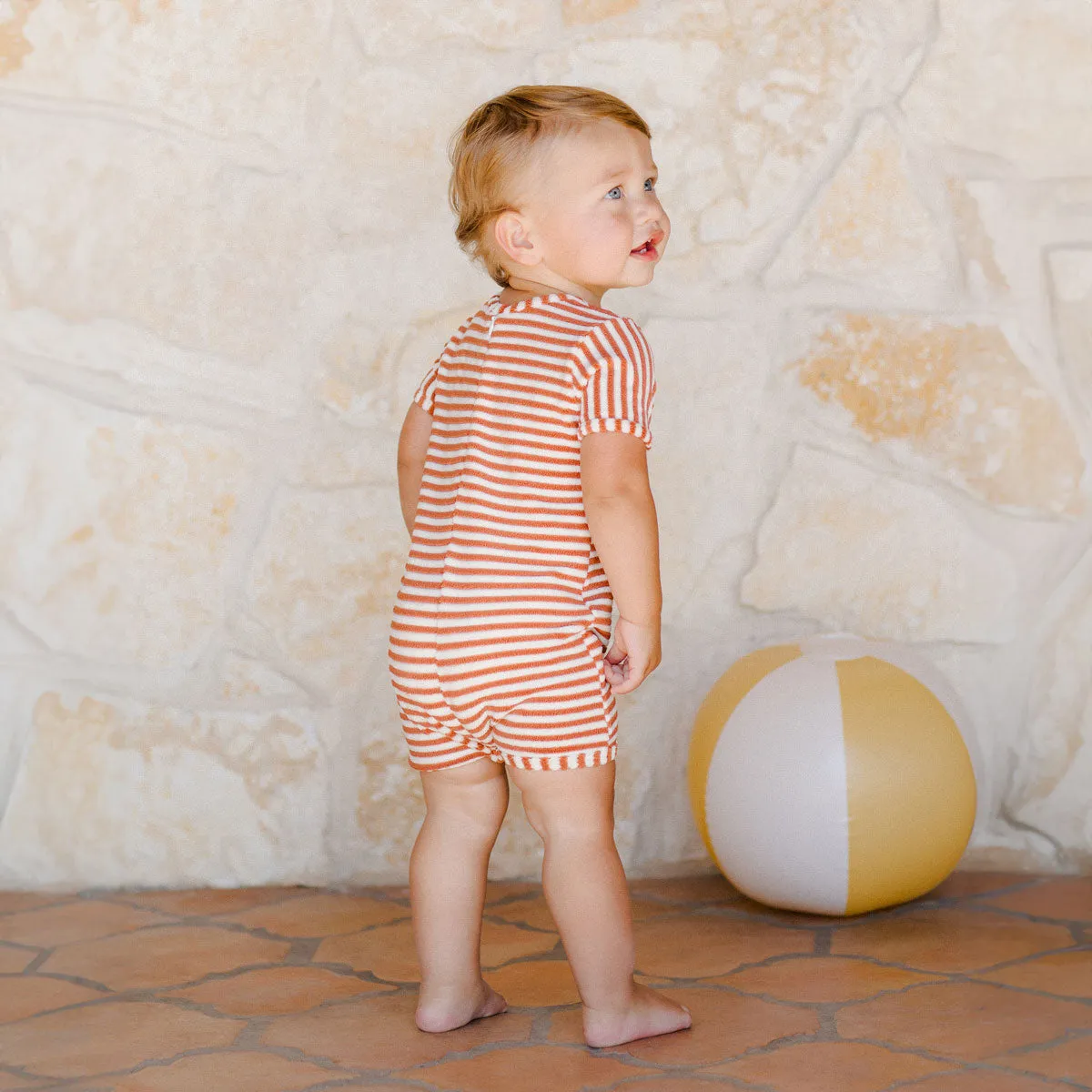 Shorty One-Piece - Poppy Stripe