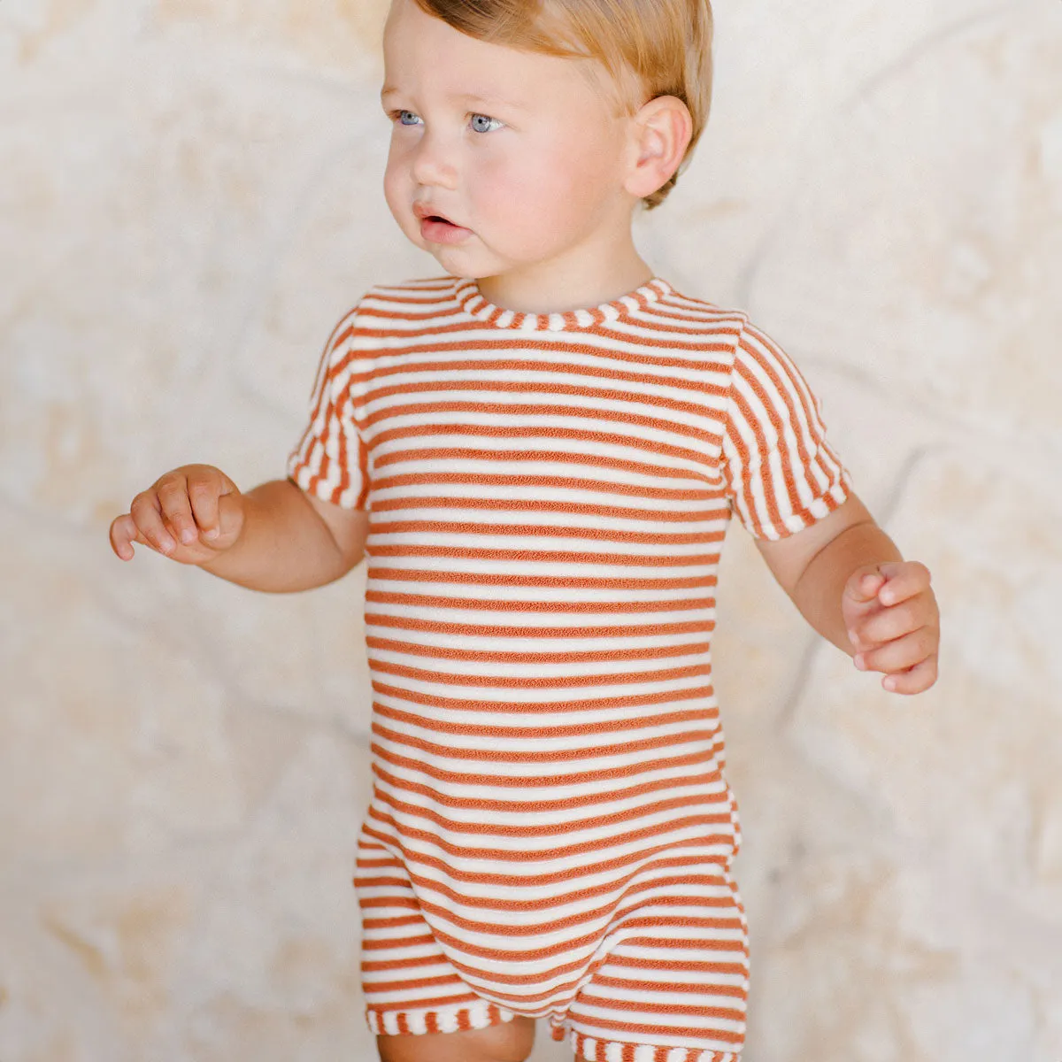 Shorty One-Piece - Poppy Stripe