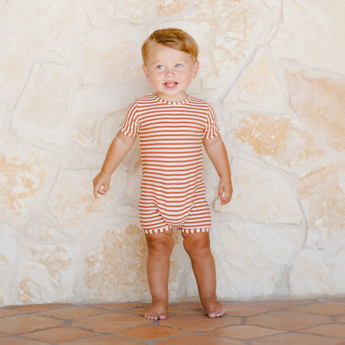 Shorty One-Piece - Poppy Stripe