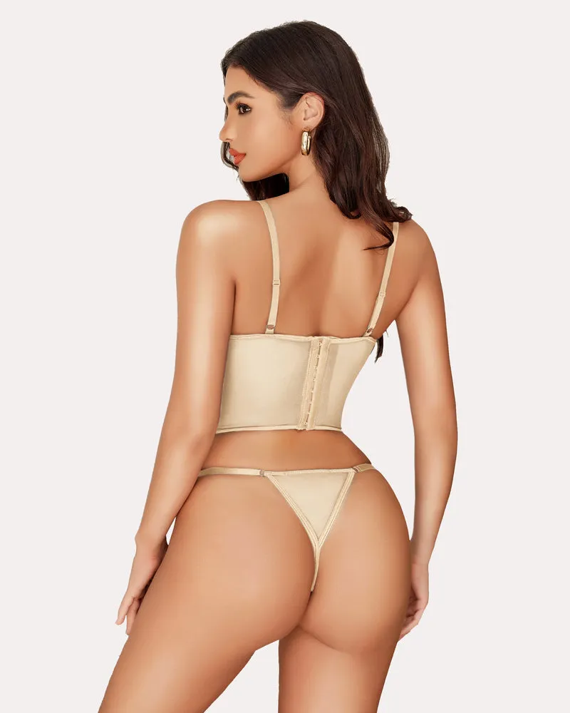 Tank Top Lace Corset with Thong