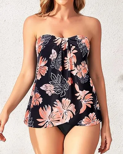 Two Piece Tummy Control Tankini Bathing Suits