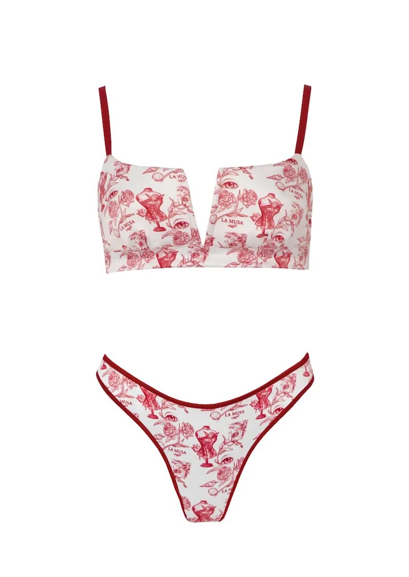 Valentine Satin Lingerie Set
