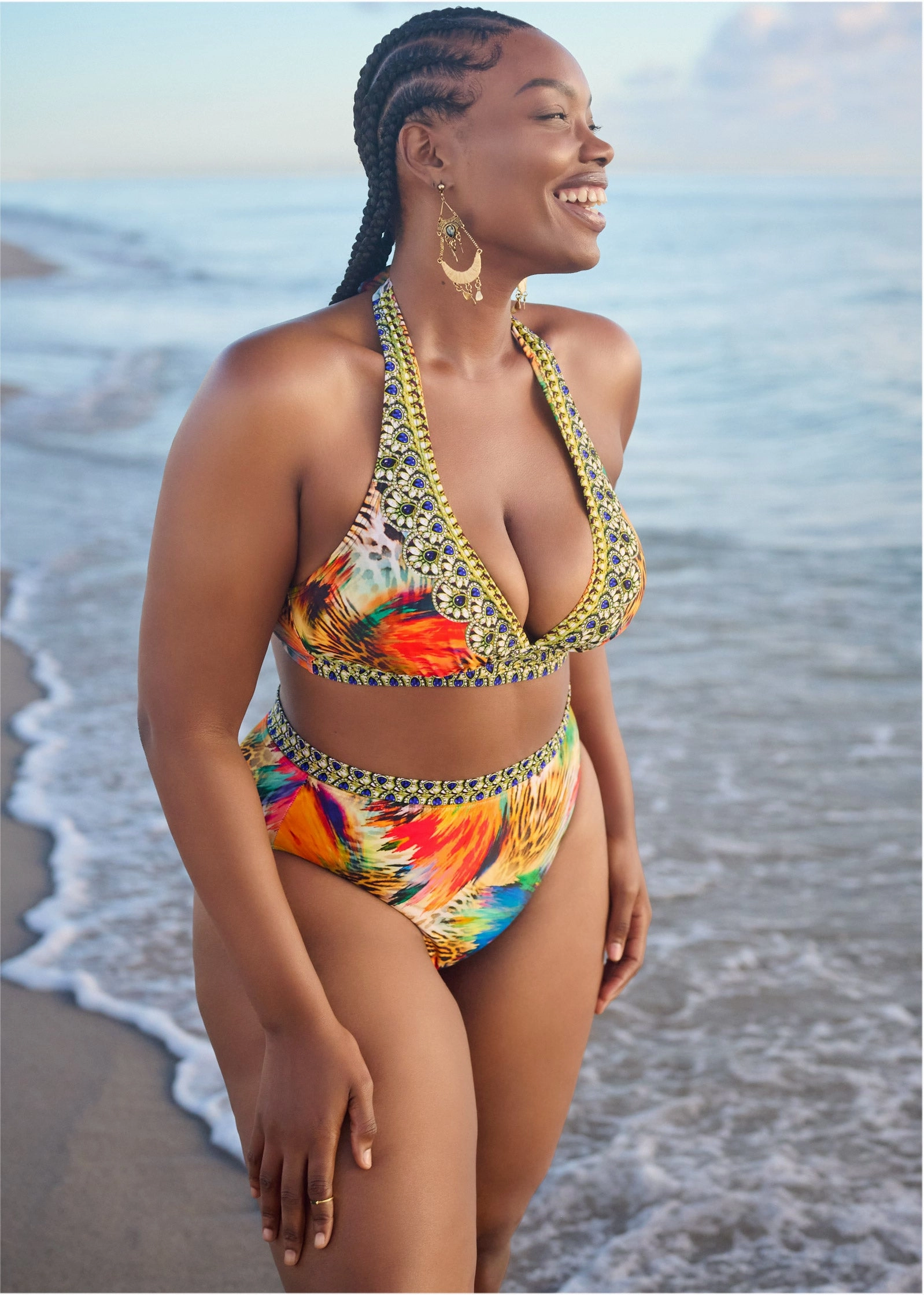 Volley High-Waist Bottom - Island Delight